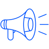 Icon of a megaphone representing industry influence